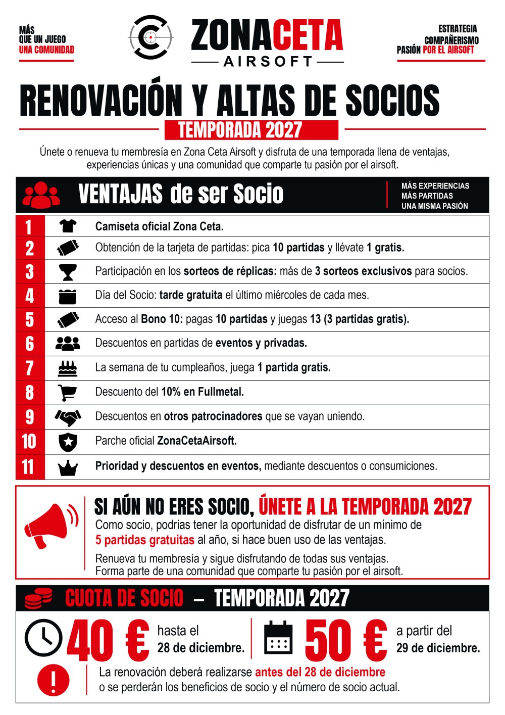 VENTAJAS DE SER SOCIO